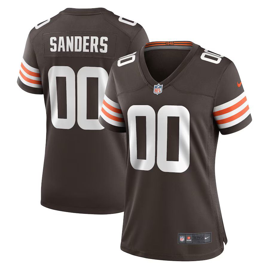 Women Cleveland Browns #00 Shedeur Sanders Nike Brown 2025 NFL Draft Game Jersey->cleveland browns->NFL Jersey